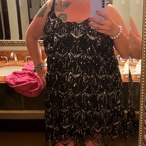 Black sequins dress